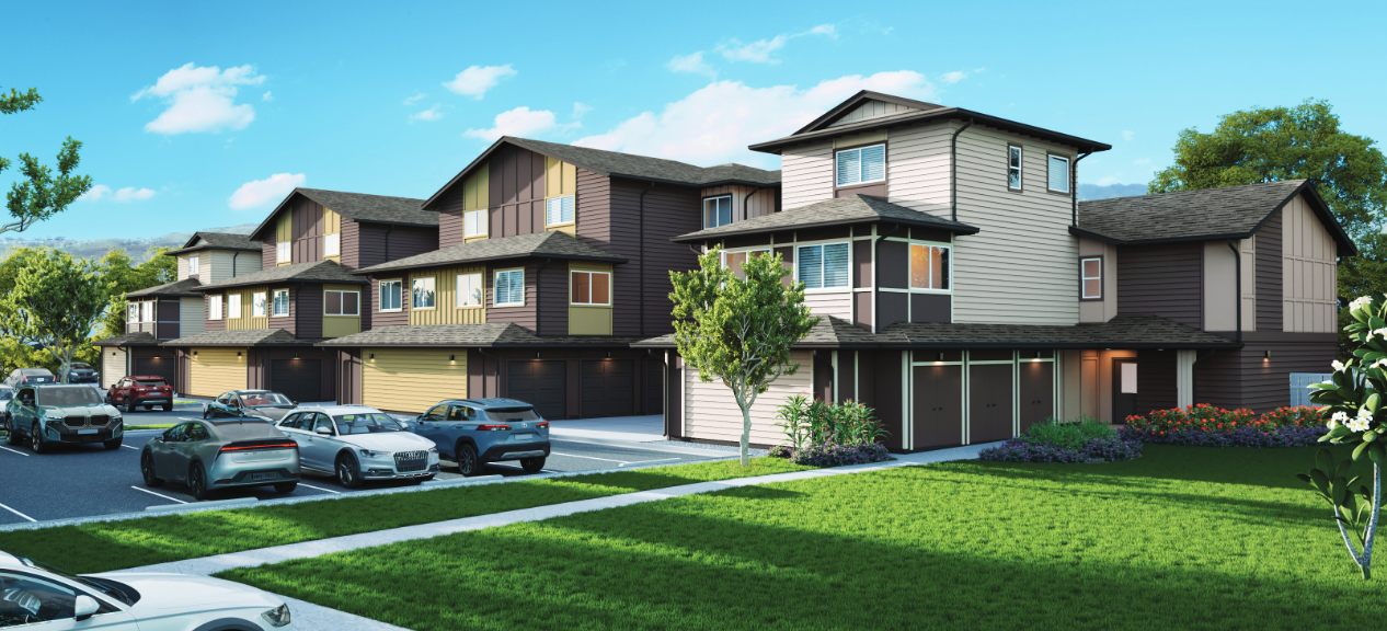 Rendering of Kāpili at Hoʻopili Pōhaku Estates, Building Type 1R