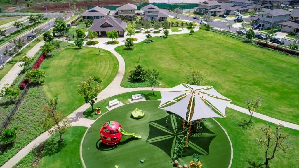Aerial view of Kōnane Park at Hoʻopili