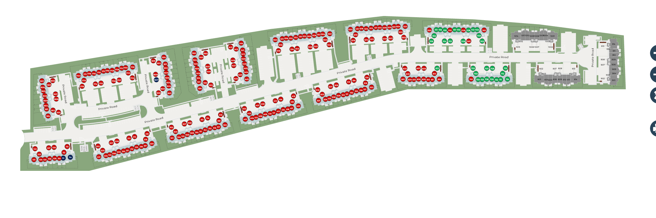 Kāpili community lot map with home availability